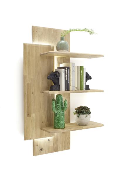Wandregal RAVELLO T53   1 Paneel/3 Holzböden  Balkeneiche Bianco